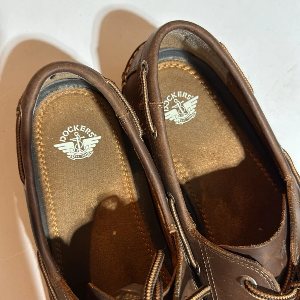 Dockers Brown Leather Boat Shoes